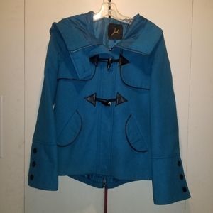 jack. Medium Hooded Peacoat with Toggle Buttons